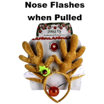 Christmas Dress Up Headband and flashing nose